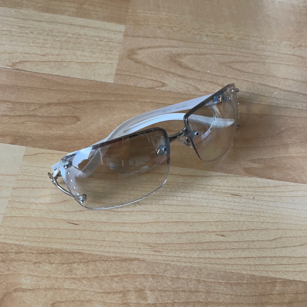 Y2K Clear Sunglasses with Rhinestones